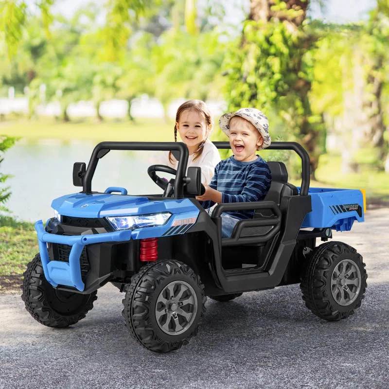 Homdox 24V 2 Seater All-Terrain Vehicles Battery Powered Ride on Toy with Remote Control (incomplete box 1 of 2 only)