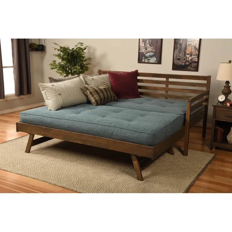 Alhamdi Boho Daybed and Pop-Up Bed with Linen Mattresses (incomplete 1 package only consisting of mattress)