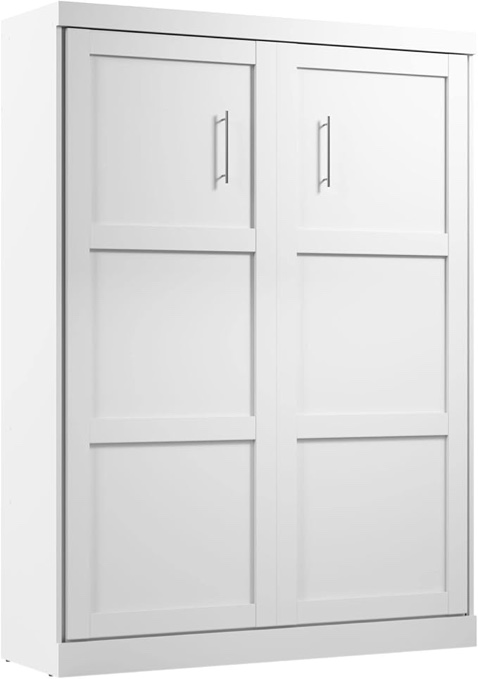 Bestar Pur Queen Murphy Bed, 65-inch Space-Saving Sleeping Arrangement for Multipurpose Area, Bedroom, Guest Room, or Living Room (incomplete 1 box only)(color may vary ours is light grey)