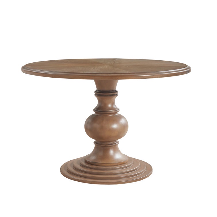 Reclaimed Walnut Hagins Farmhouse Round Pedestal Dining Table(only top ) 