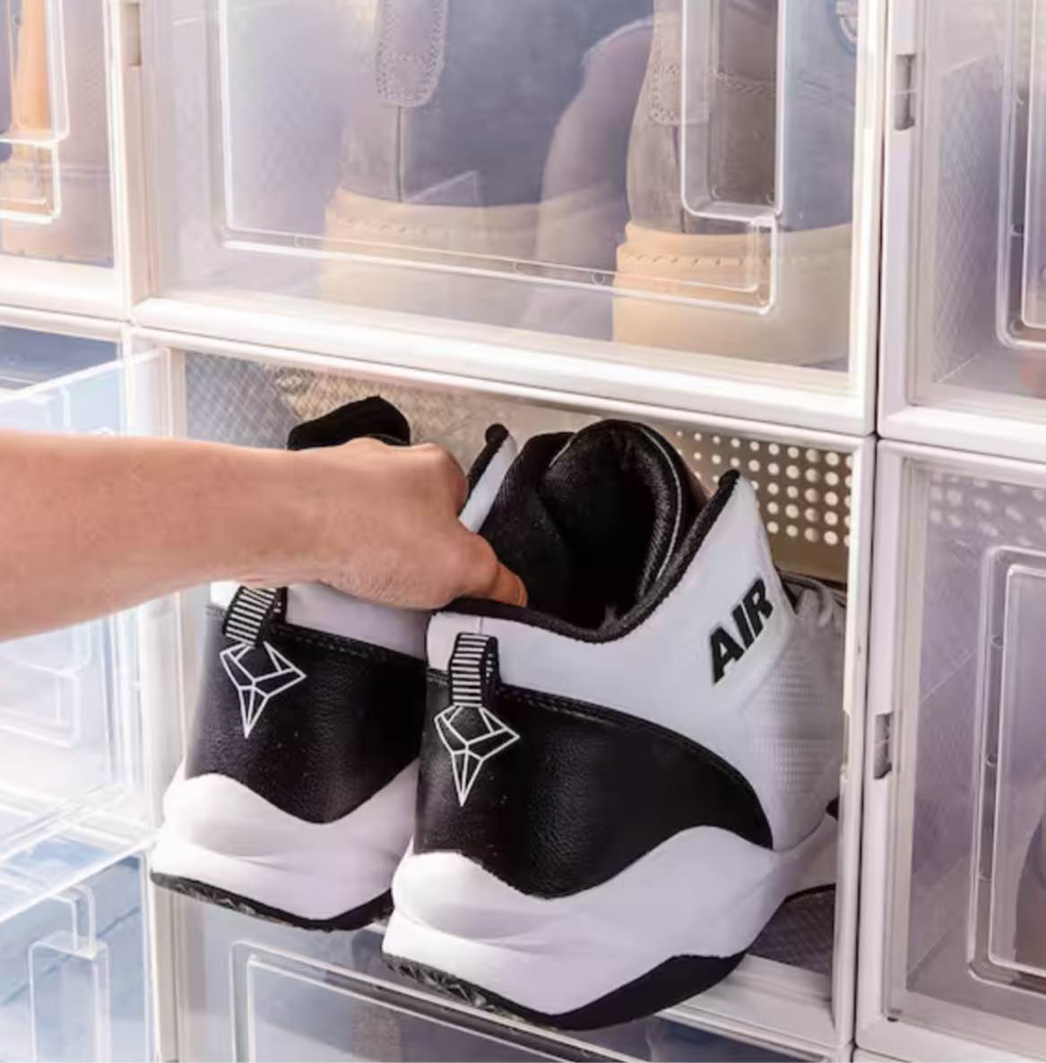 folding plastic shoe compartment 