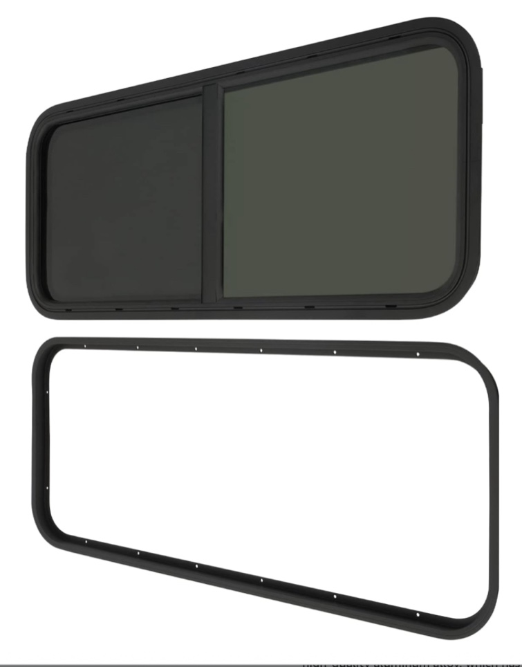 camper windows with frame and tint
