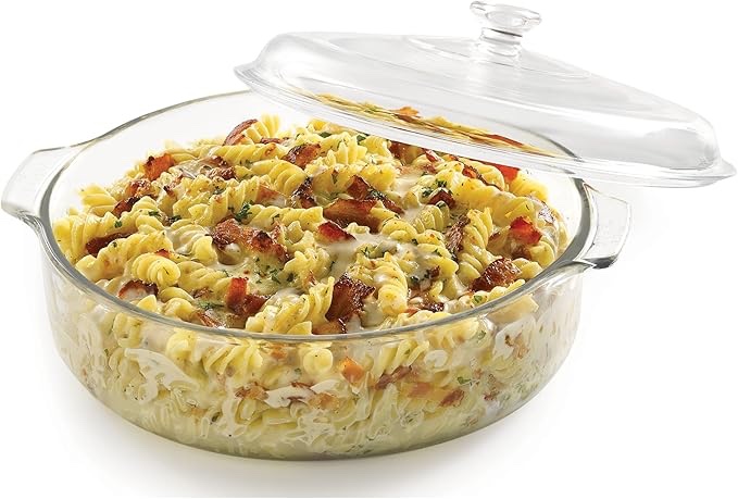 Libbey Baker's Basics Glass Casserole Dish with Cover, 3-quart