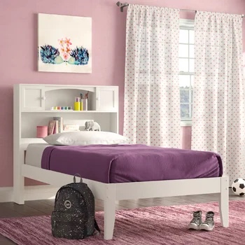 Lampley Platform Bed with Bookcase by Kids Beds (incomplete 1 box only)