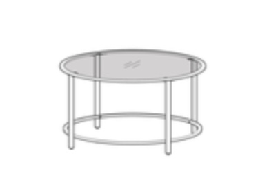VASAGLE LGT21 Round Coffee Table
