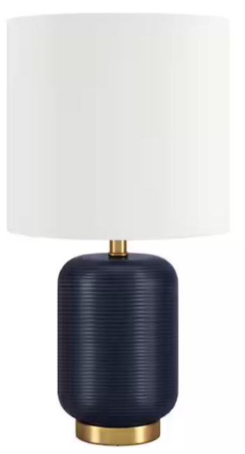 Lambert 15 in. Matte Navy Ceramic Mini Accent Lamp