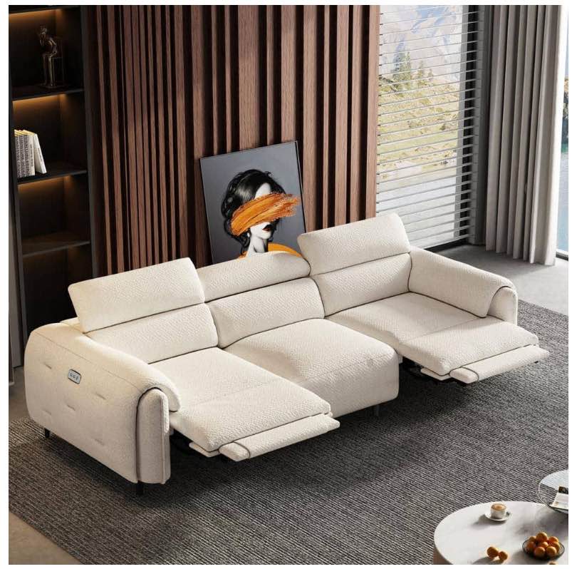 104.3 in. Pillow Top Arm Fabric Shape Square Sofa 40.5(incomplete 1 box only) 