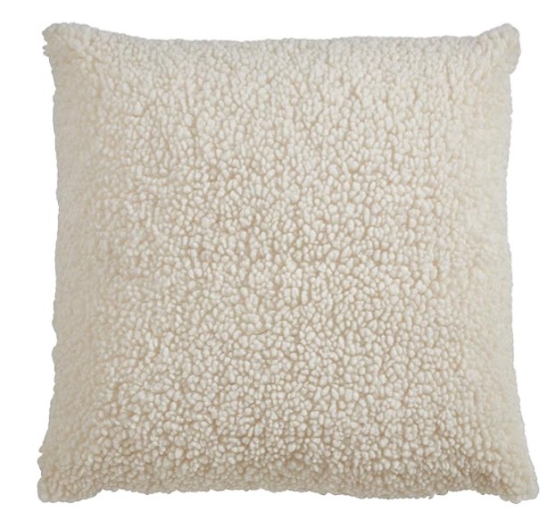 SARO LIFESTYLE Esme Collection Poly Filled Faux Fur Throw Pillow, 18", Ivory(unknown size ) (similar to stock photo) 
