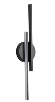  Lighting Minimalist Wall Lamp Black Linear Modern LED Wall Sconce Background Decoration for Bedroom, Living Room Hallway, Corridor, Warm Light,White,55cm (Color : Black, Size : 55cm)(similar to stock photo)