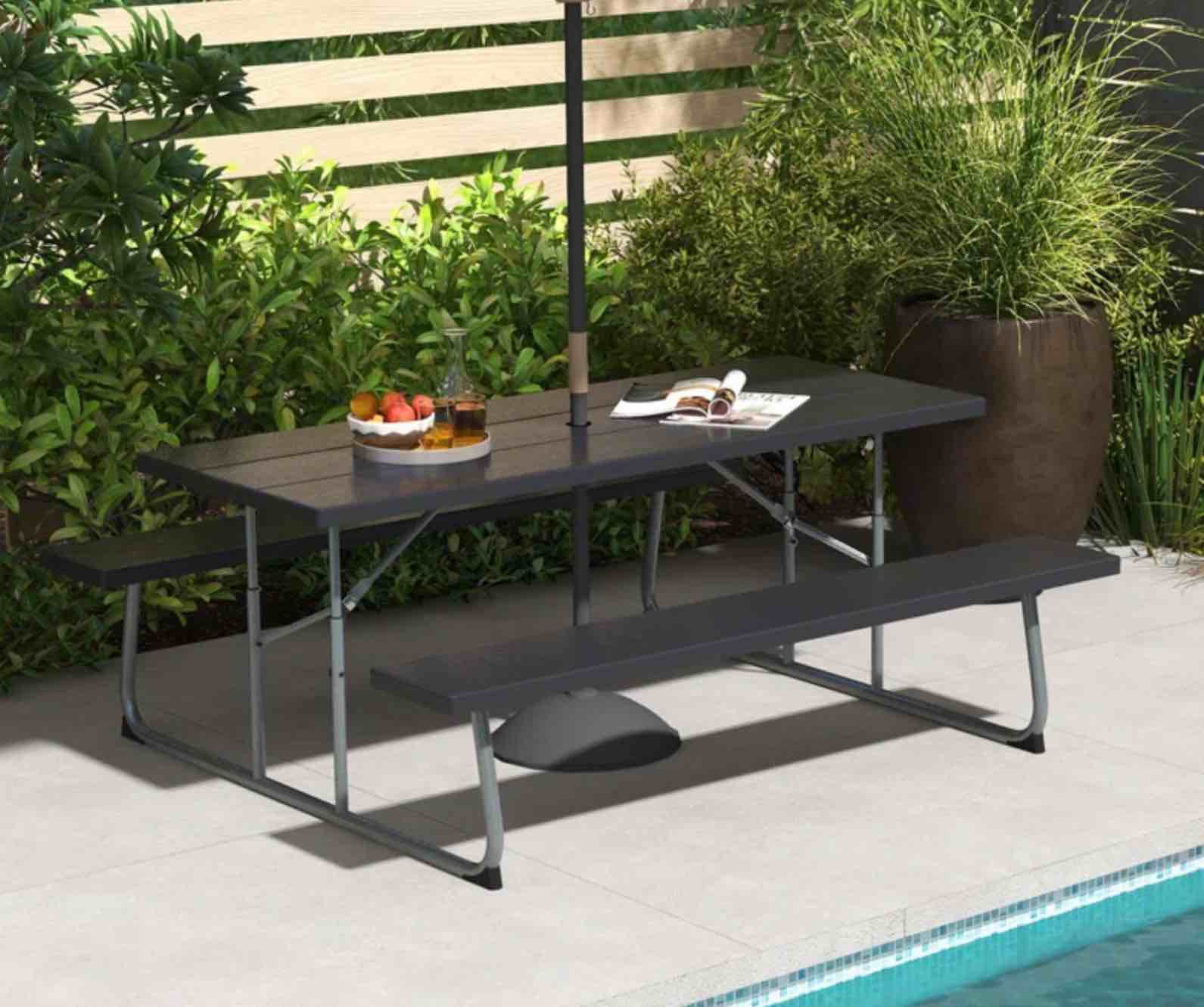 Sneha 4 - Person Rectangular Outdoor Dining Set(incomplete base only) 