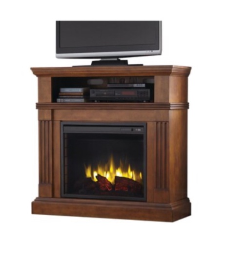Pleasant Hearth Dorsett 40" Electric Fireplace-heritage Walnut(incomplete fireplace only) 