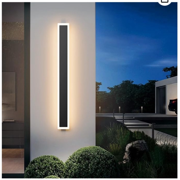 Aipsun 31.5inch Long Strip Modern Outdoor Wall Light Fixture, Black