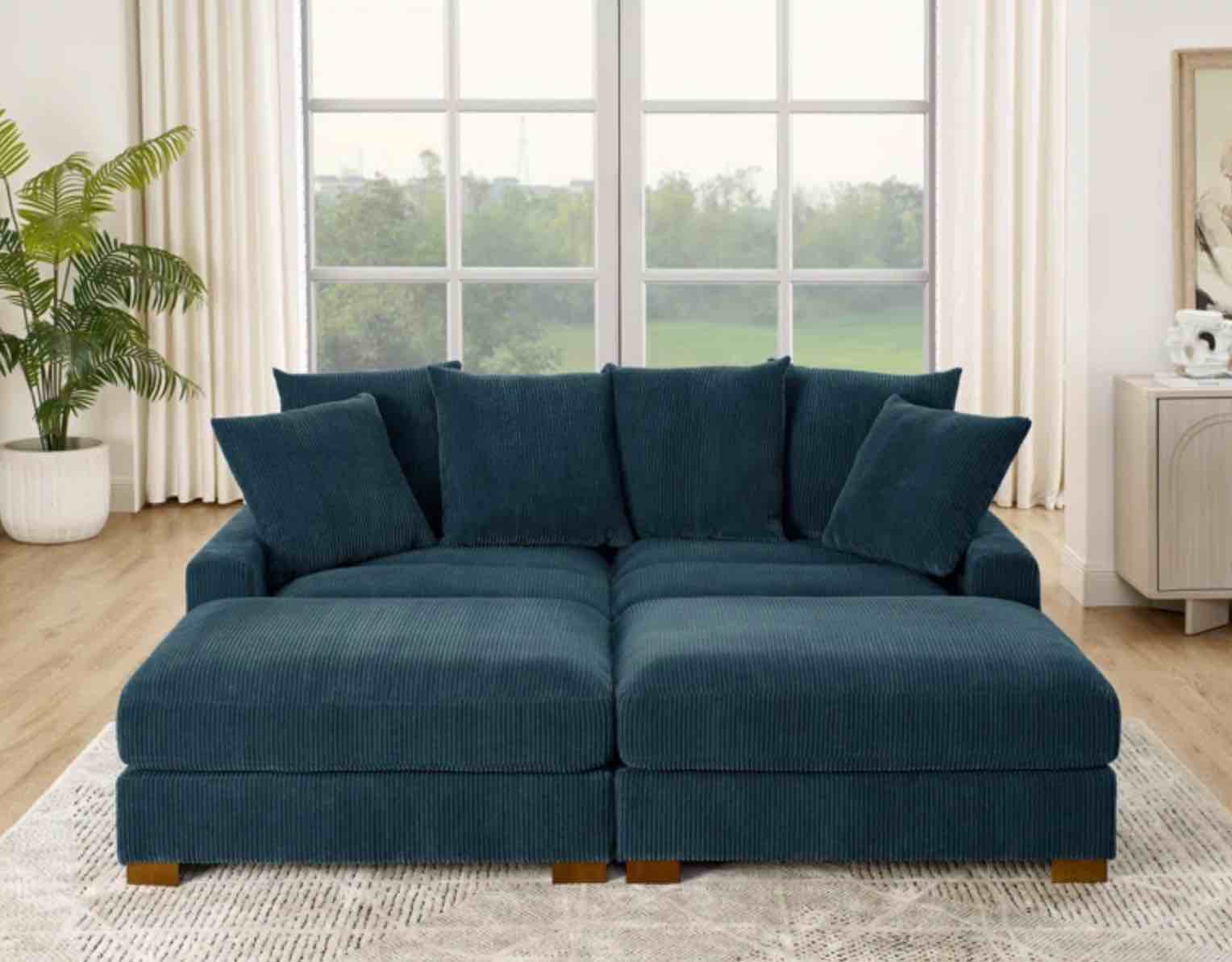 Zaheer 86'' Corduroy Sofa(incomplete Armless chair only) 