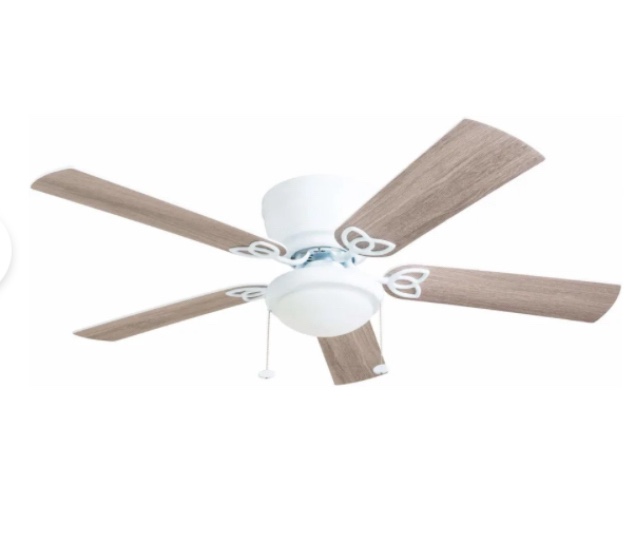 Harbor Breeze Armitage 52  LED Flush Mount Ceiling Fan w/ Light Kit)- NEW