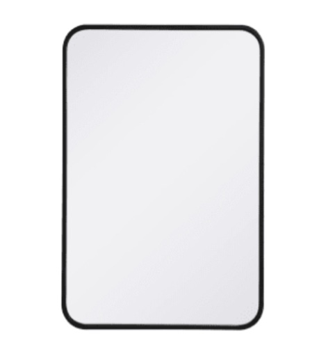 Black Alternate Image Alternate Image Alternate Image Alternate Image Alternate Image Elegant Lighting Evermore 25" W x 34" H Contemporary Rectangular Framed Bathroom Wall Mirror