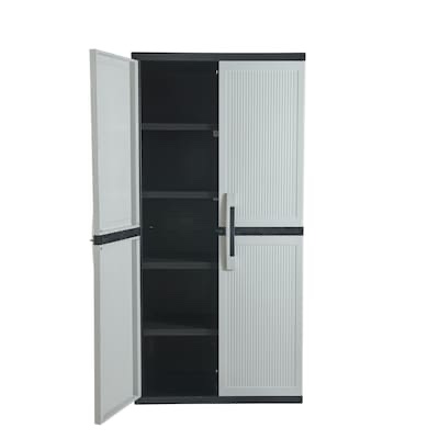 Keter Utility jumbo cabinet 34.5-in W x 70.8-in H x 17.5-in D Freestanding Plastic Garage Cabinet 