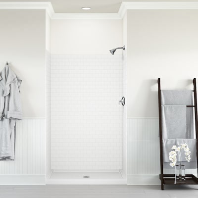 Subway Panel Kit Shower Wall Surround Actual 48 in x43 in 78 Real 