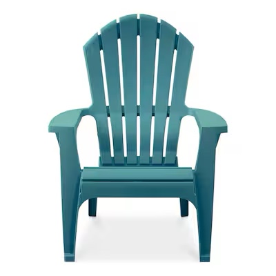 Real Comfort Outdoor Resin Stackable Adirondack Chair  Teal