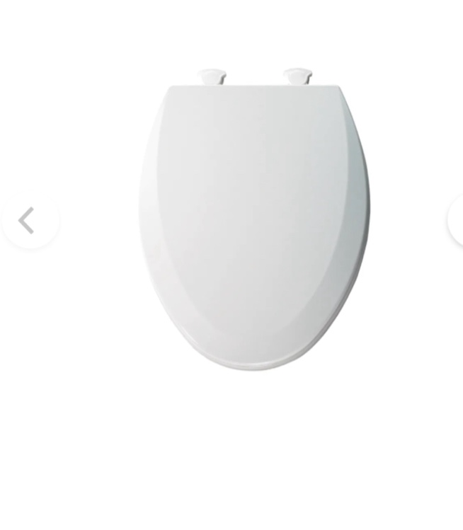 Bemis Elongated Molded Wood Toilet Seat with Easy-Clean & Change ® Hinge