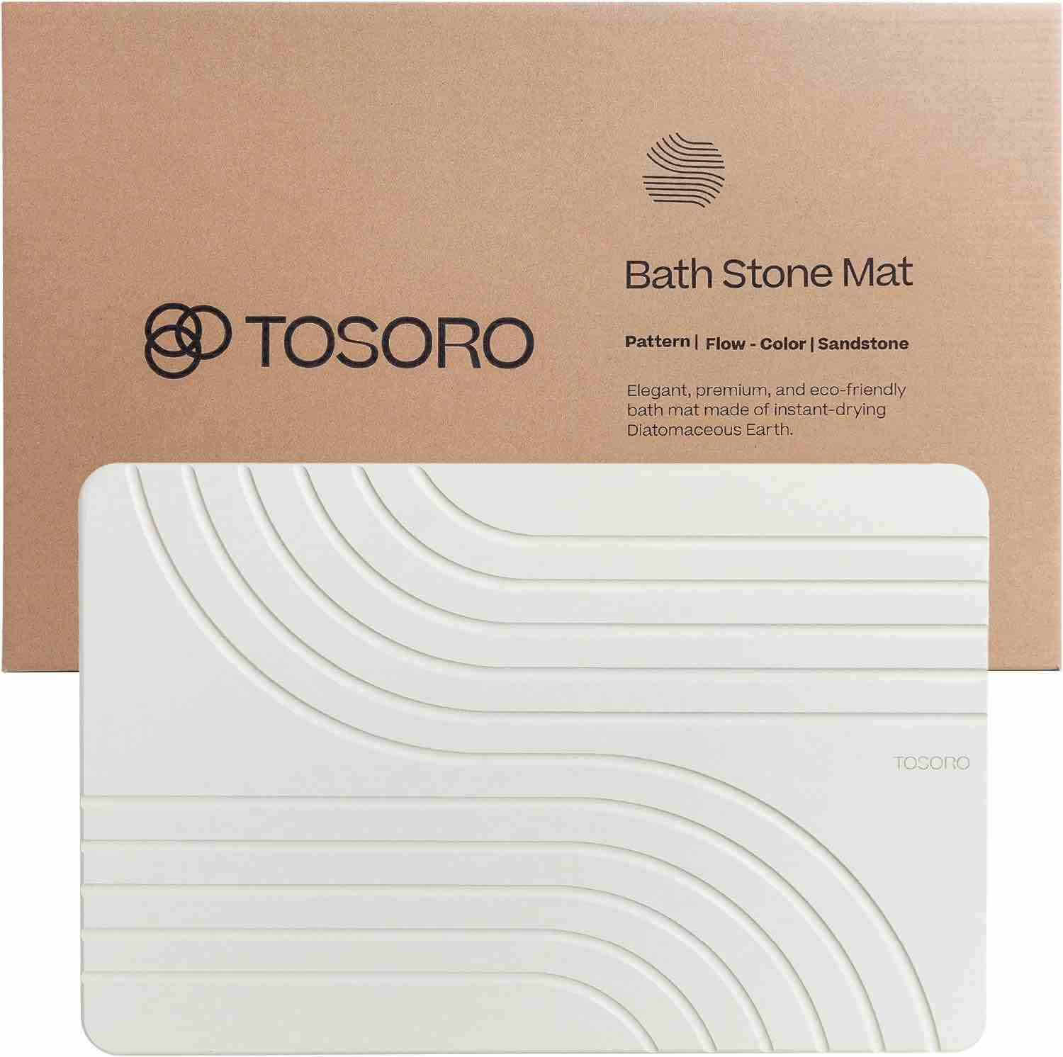 2Pack Stone Bath Mat, Diatomaceous Earth Non-Slip Stone Shower Mat - Quick Drying Absorbent Bath Stone Mat - Elegant & Modern Design, Natural, Easy to Clean (23.6 * 15.4 Graphite) 2 Pack Graphite