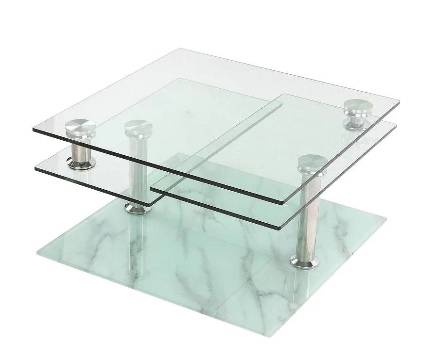 Chintaly Imports 8052 Glass Modern Coffee Table ( only pedestal ) 