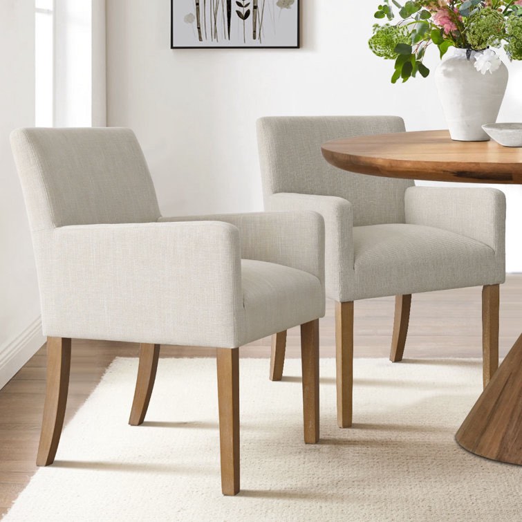 Upholstered Linen Armchair (Set of 2)