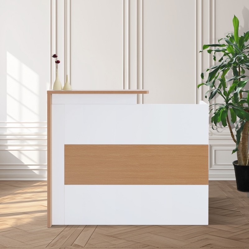 Juwuan Rectangular Manufactured Wood Reception Desk (Incomplete Box 2 of 3 Only)
