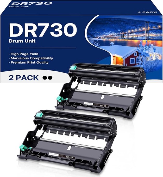 MCYCOLOR DR730 Drum Unit Compatible Replacement for Brother DR-730 DR 730 to Use with MFC-L2710DW MFC-L2750DW HL-L2395DW HL-L2370DW HL-L2350DW HL-L2390DW DCP-L2550DW Printer (2 Pack, NOT Toner)