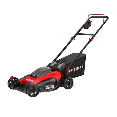 CRAFTSMAN V20 20-volt 20-in Cordless Push Lawn Mower 5 Ah (2-Batteries and Charger Included)(only 1 battery, no charger, missing the top of the battery housing)