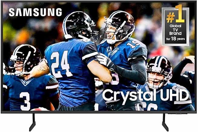 SAMSUNG 55-Inch Class Crystal UHD 4K DU7200 Series HDR Smart TV w/Object Tracking Sound Lite, PurColor, Motion Xcelerator, Mega Contrast, Q-Symphony (UN55DU7200, 2024 Model)