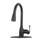 Project Source Tucker MATTE BLACK Single Handle Pull-down Kitchen Faucet New