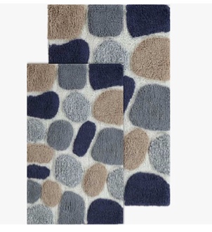 Chesapeake Rug, 21"x34" & 24"x40", Blue Sienna 21 in x 34 in&24 in x 40 in Blue Sienna