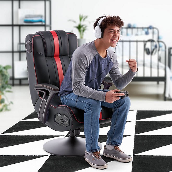 True Innovations Gamers Unite Entertainment Chair, Supports 275 lbs, Red