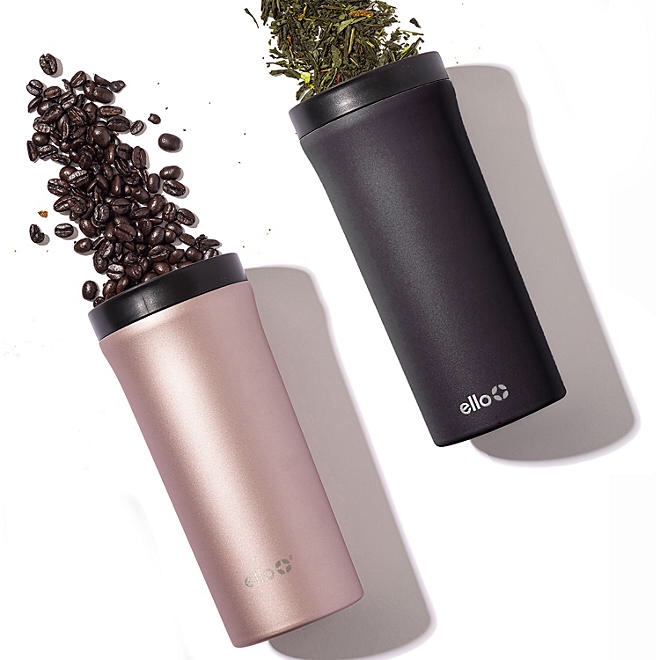 Arabica 14-ounce Stainless Steel Travel Tumbler, 2-Pack