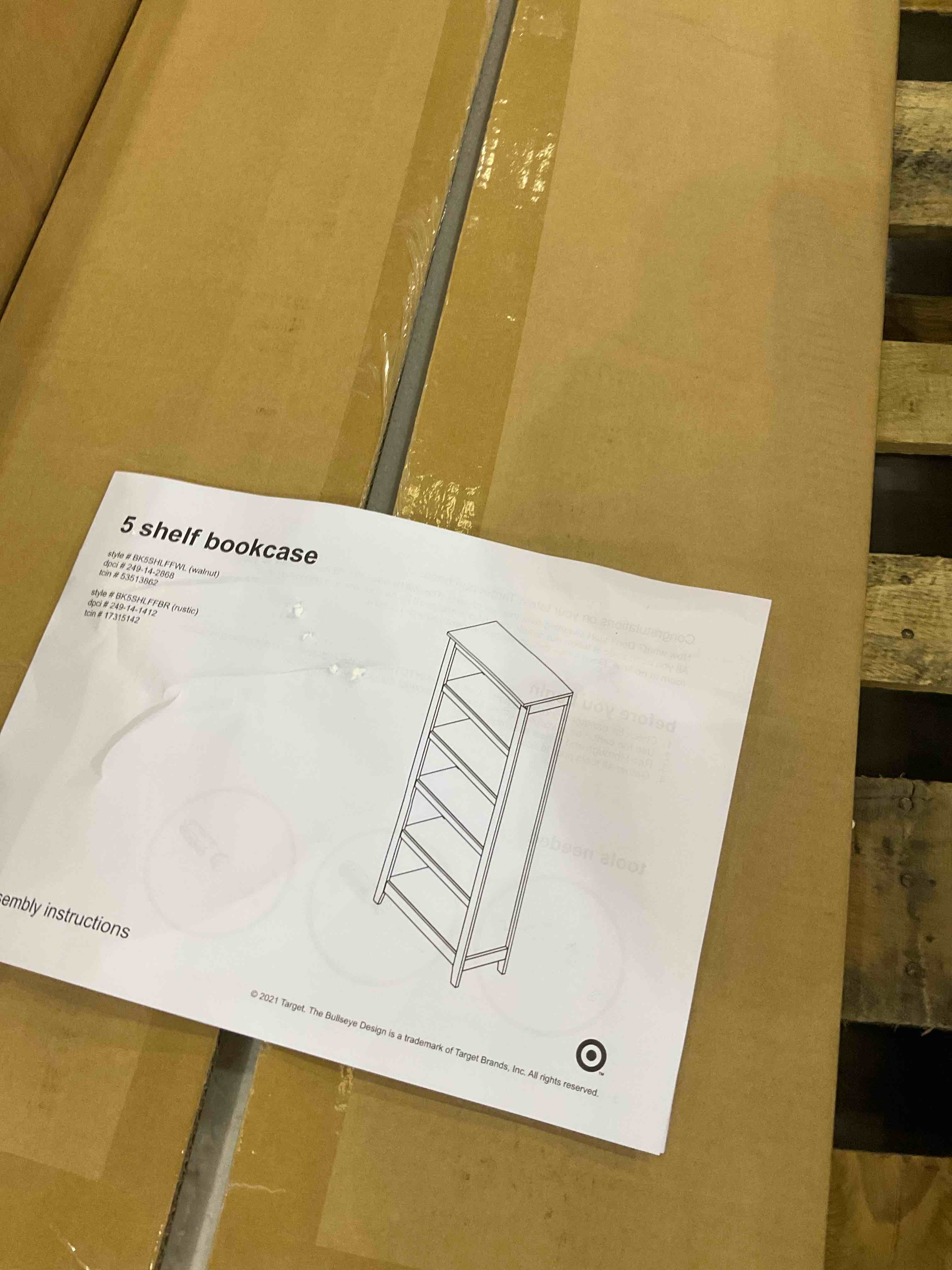 5 shelf bookcase