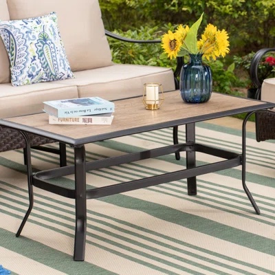 Argyri Outdoor Patio Coffee Table 40x20 in 