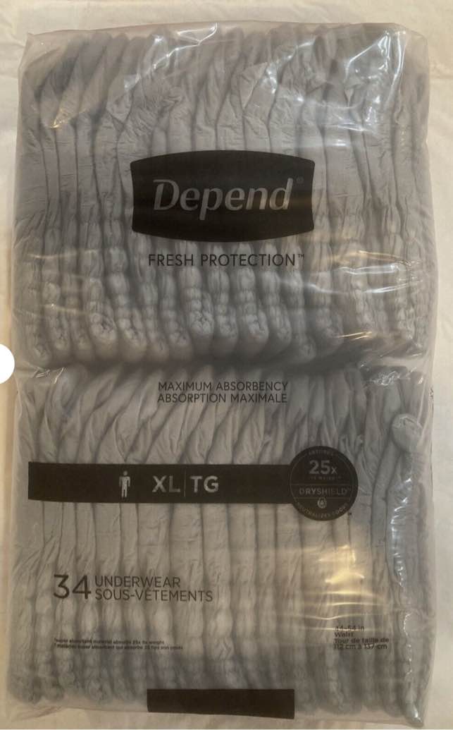 Depend Fresh Protection Adult Incontinence Underwear for Men 36Count X-Large