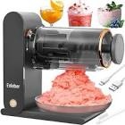 Shaved Ice Machine Electric - Rechargeable Snow Cone Maker, Frozen Dessert Machine Makes Soft Smoothies, Slushie (Dark Grey)