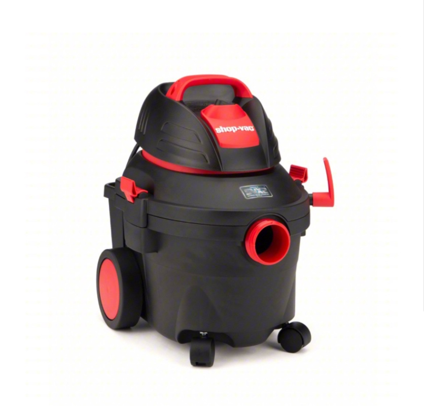 SHOP-VAC Shop Vacuum: 4 gal Tank Size, Plastic, 1 1/2 in Vacuum Hose Dia., 105 cfm Vacuum Air Flow