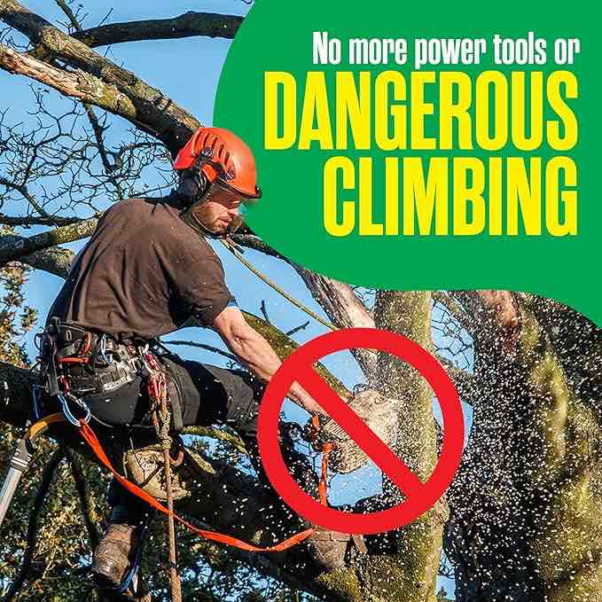 Houseables Pole Saw Pruner, Tree Trimmer, Branch Cutter, 7.9-27 FT, Black, Green, with Extension Poles, Carrying Bag, Long Reach Pruning Saws, Extendable Manual Pruners, For High Branches, Palm Trees