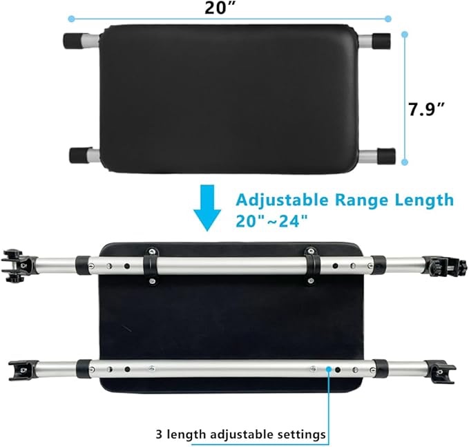 Walker Rest Seat for Attachable Seat Folding Walker, Maximum Weight Capacity of 250 Pounds, Adjustable Range:20"~24" (B) Visit the GBH-MED Store