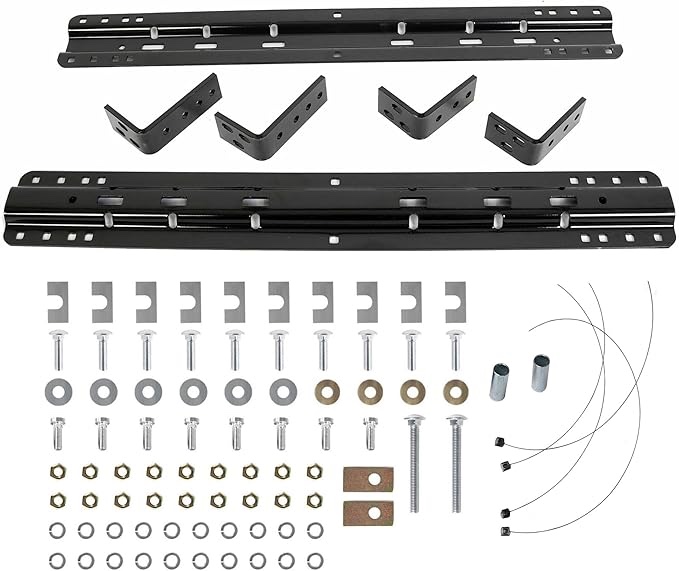5th Fifth Wheel Mounting Rail Kit Trailer Hitch Mount Steel for Reese 30035 30439 20K