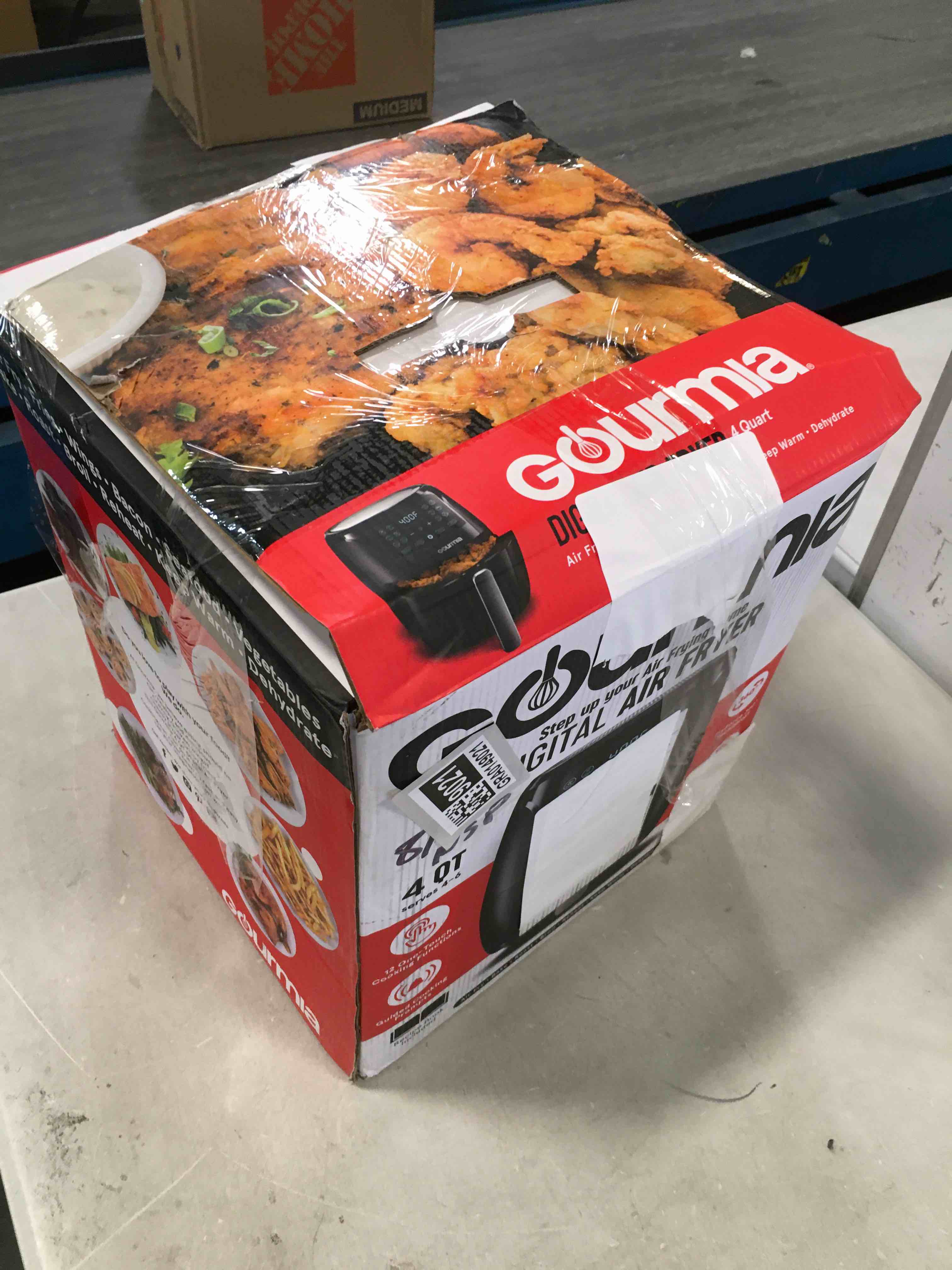 Gourmia 4 Qt Digital Air Fryer with Guided Cooking, Black GAF486