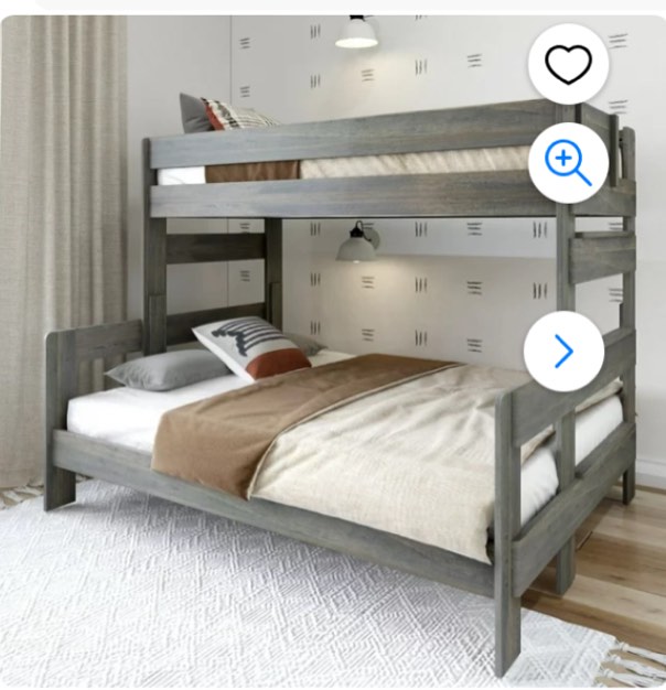 (incomplete, box 2) model 190332-187 Twin X/Queen bunk bed , plank, color brown 