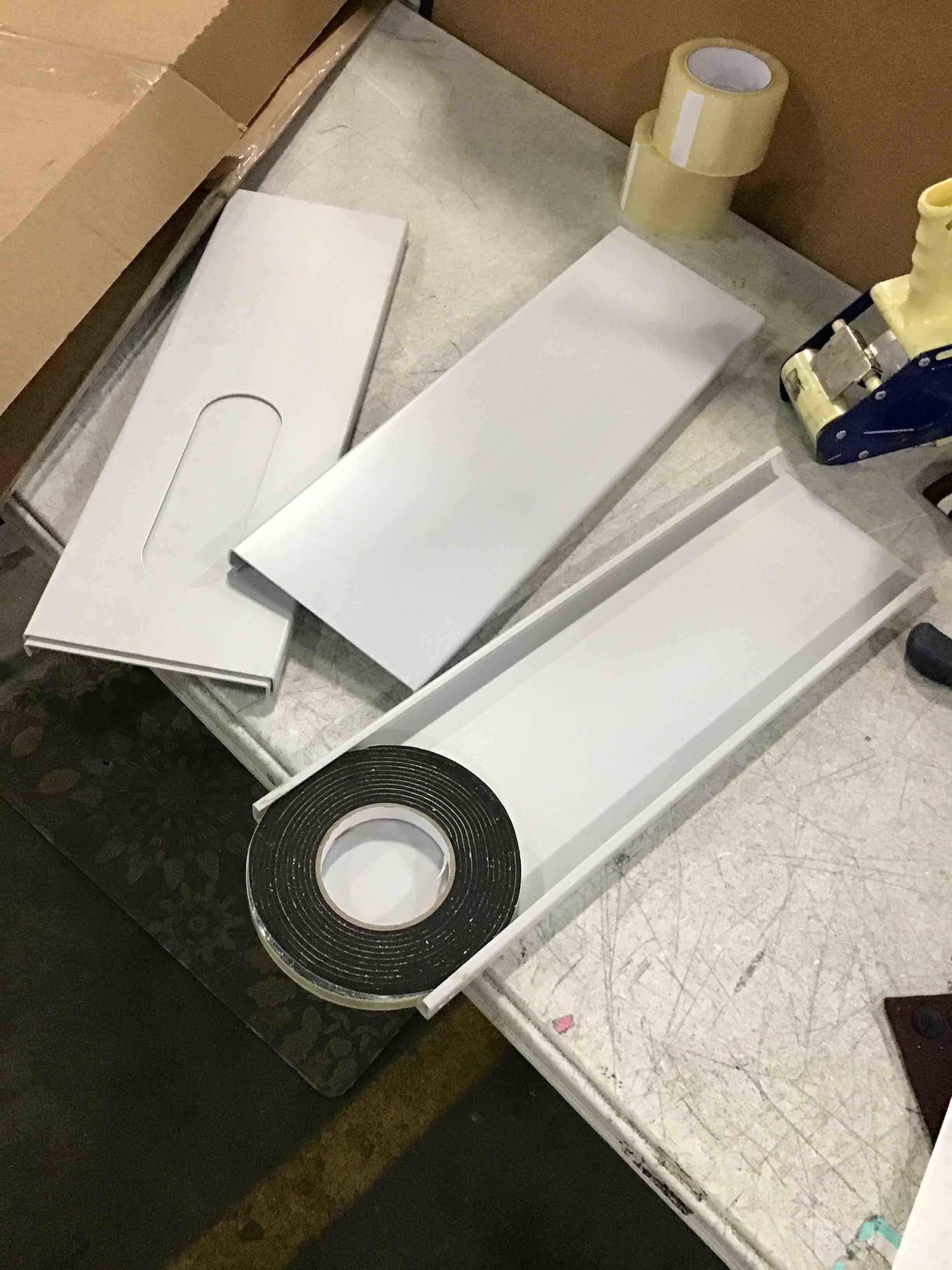 gulrear Sliding Door Air Conditioner Kit, Max Adjustable Length 220cm