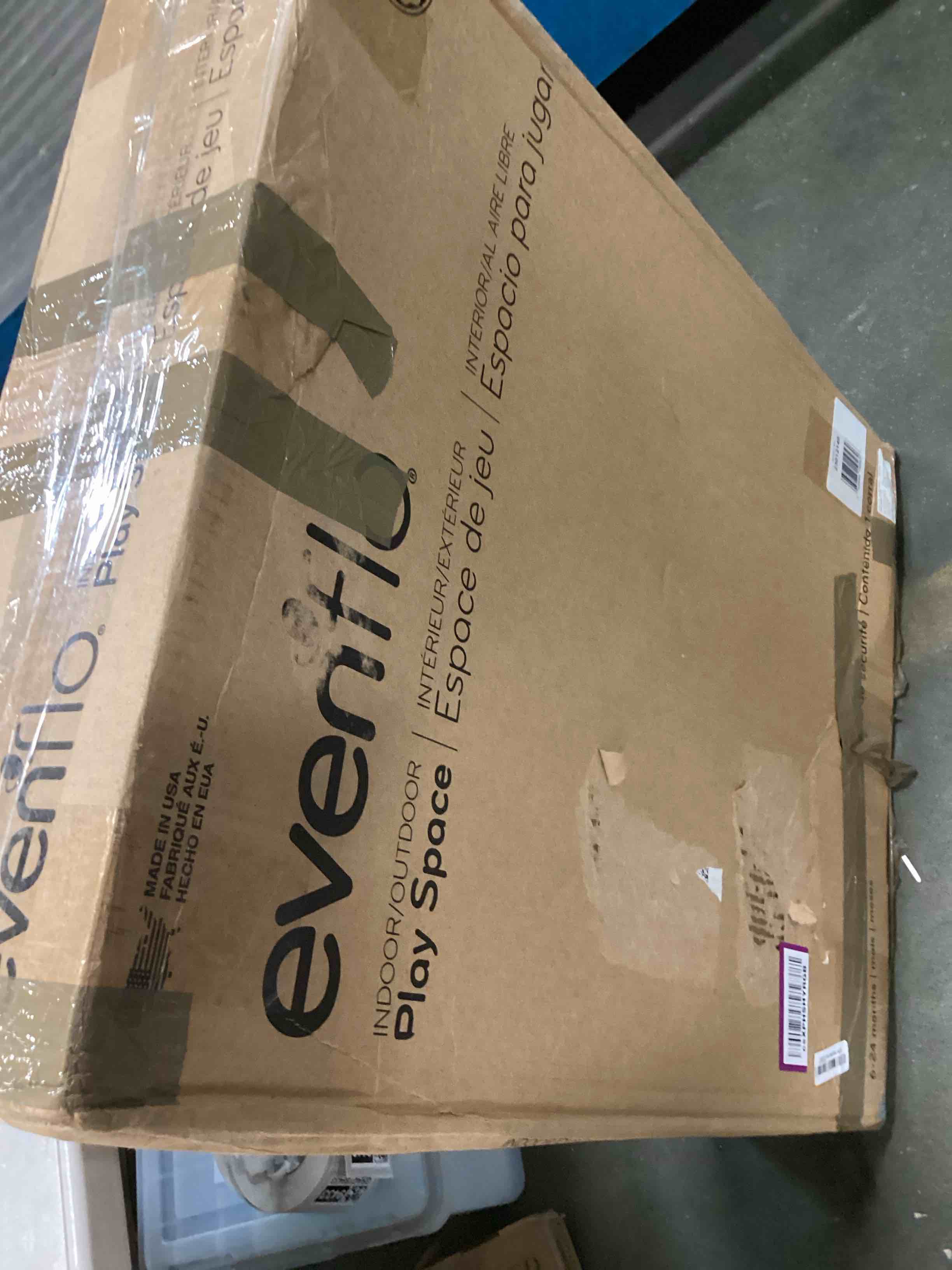 Evenflo Versatile Play Space Adjustable Play Area, 6Panel (Cool Gray)