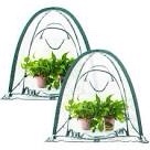 porayhut Pop Up Greenhouse Cover Flower House,Pack of 2,Mini Gardening Plant Sunshine Room,Backyard PVC Cover for Cold Frost Protector Gardening Plants
