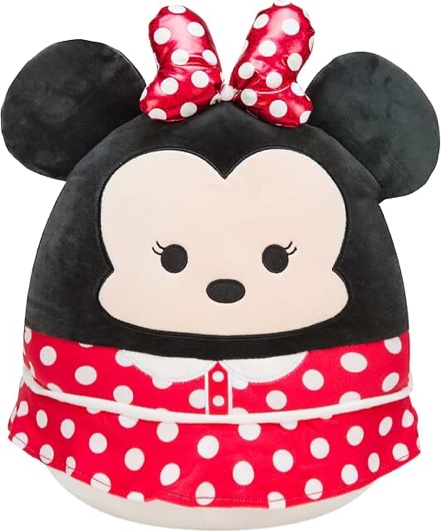 Squishmallows Disney 14-Inch Hollywood Minnie Mouse Plush - Add to Your Squad, Ultrasoft Stuffed Animal Large Toy, Official Kellytoy Plush Red Red Minnie Mouse