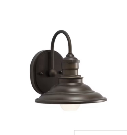 ALLEN + ROTH HAINSBROOK AGED BRONZE METAL RUSTIC COUNTRY COTTAGE VANITY LIGHT