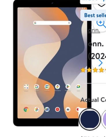 onn. 8" Tablet, 32GB, (2024 Model) - Indigo 4.4 stars out of 357 reviews (4.4)| 357